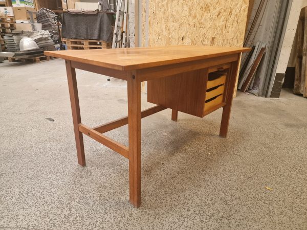 Skrivebord med jalousilåge, teak - Image 10