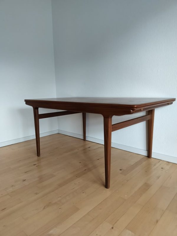 Spisebord i teak med hollandsk udtræk, massiv teak, Johannes Andersen