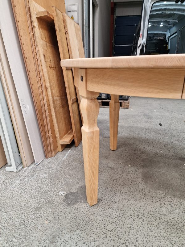 Spisebord i massiv egetræ med tre tillægsplader - Image 6