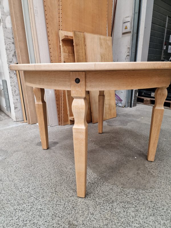 Spisebord i massiv egetræ med tre tillægsplader - Image 7