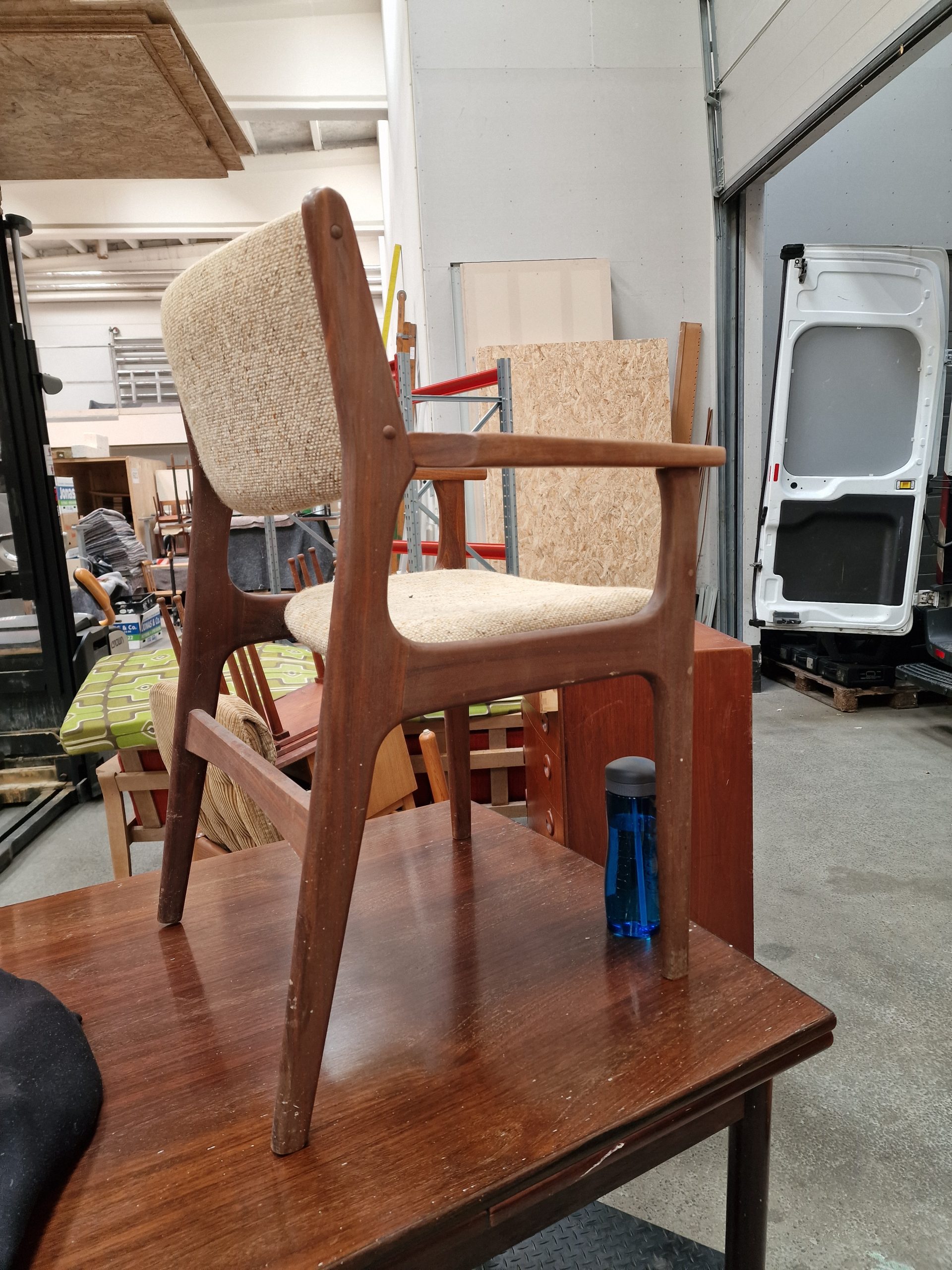 Armstol, massiv teak, Erik Buch