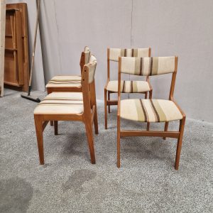Fire spisestole, teak, Erik Buch - Image 2