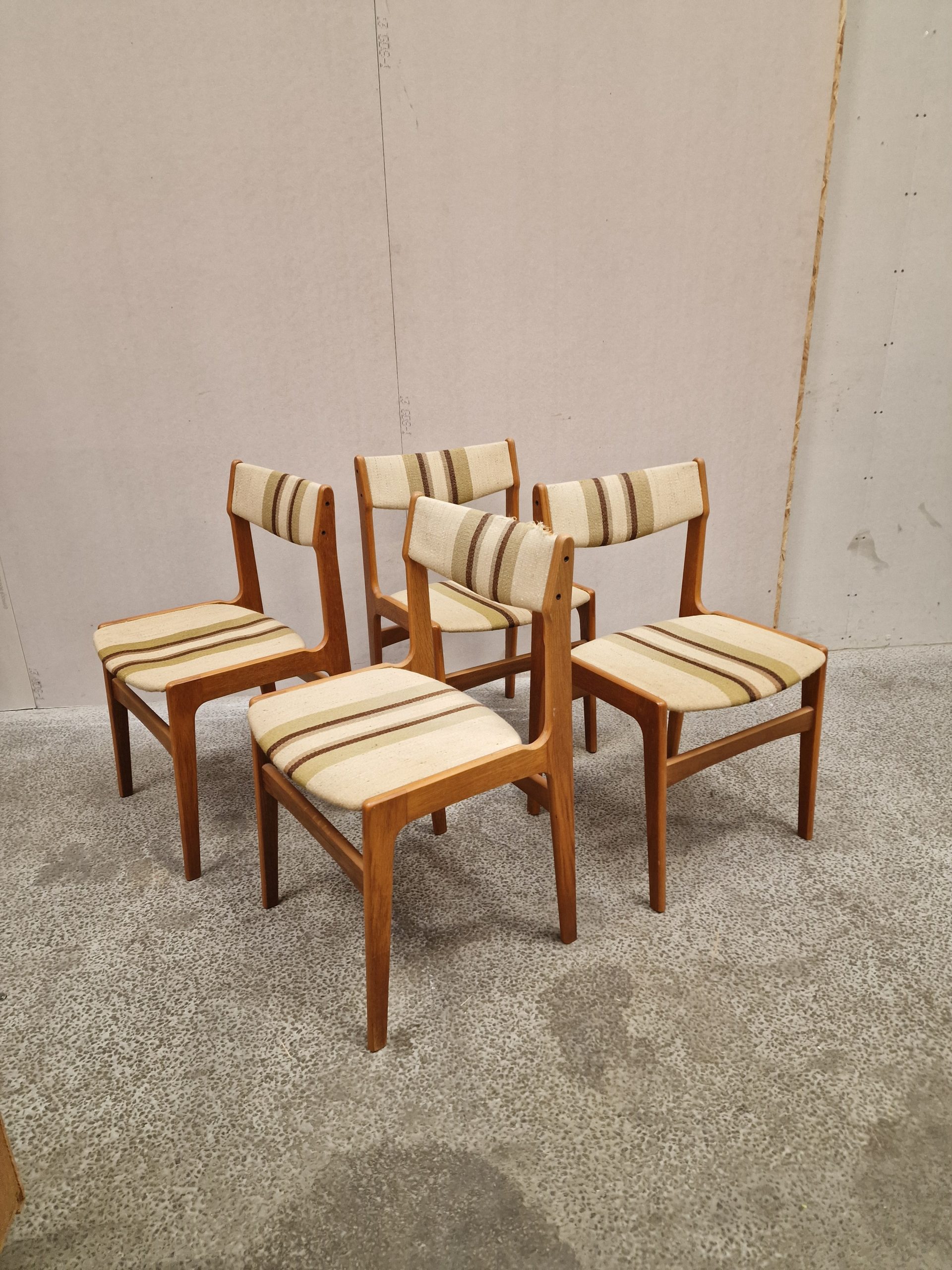 Fire spisestole, teak, Erik Buch - Image 3