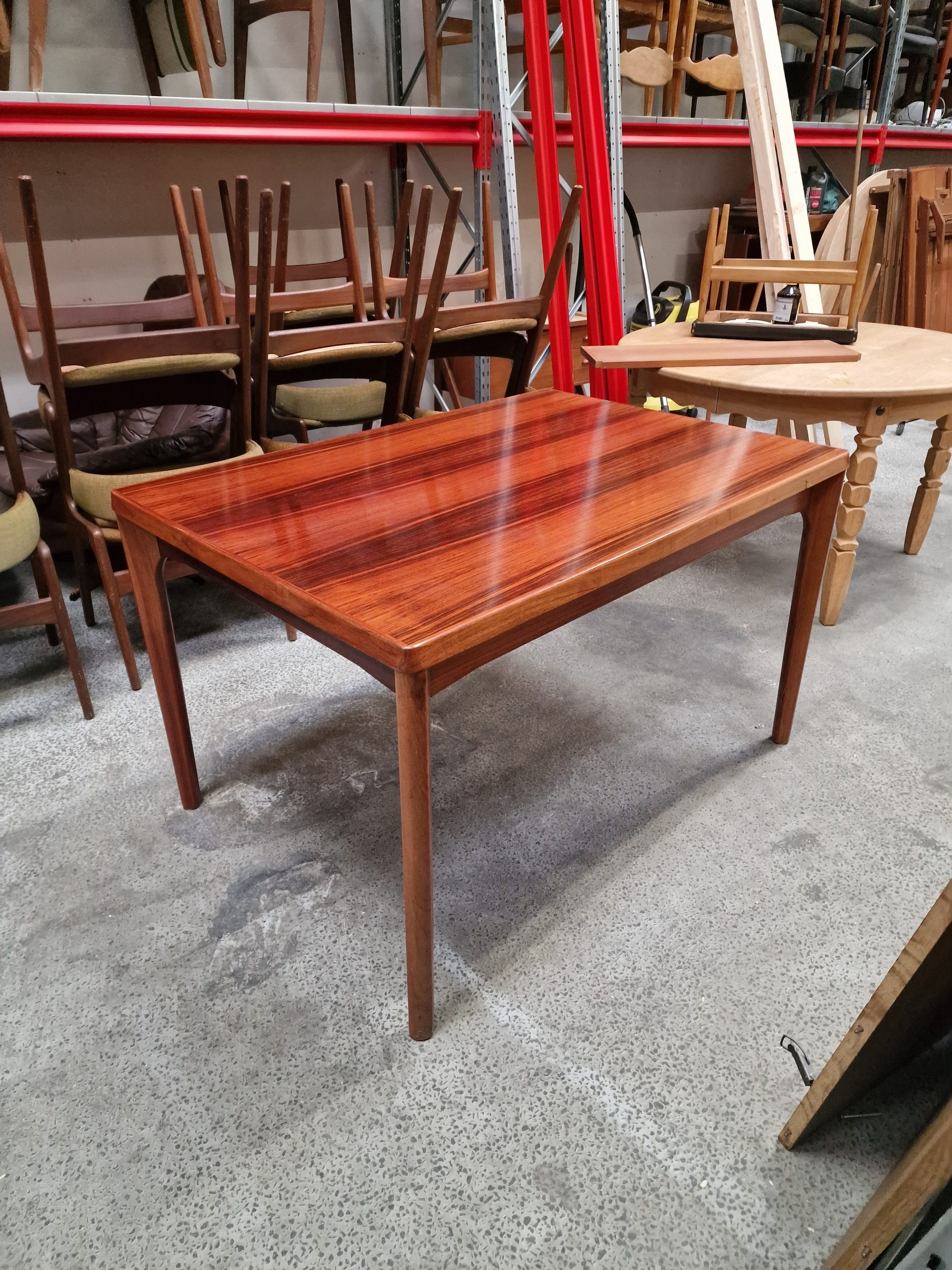 Spisebord med hollandsk udtræk, palisander, Kjærnulf - Image 1