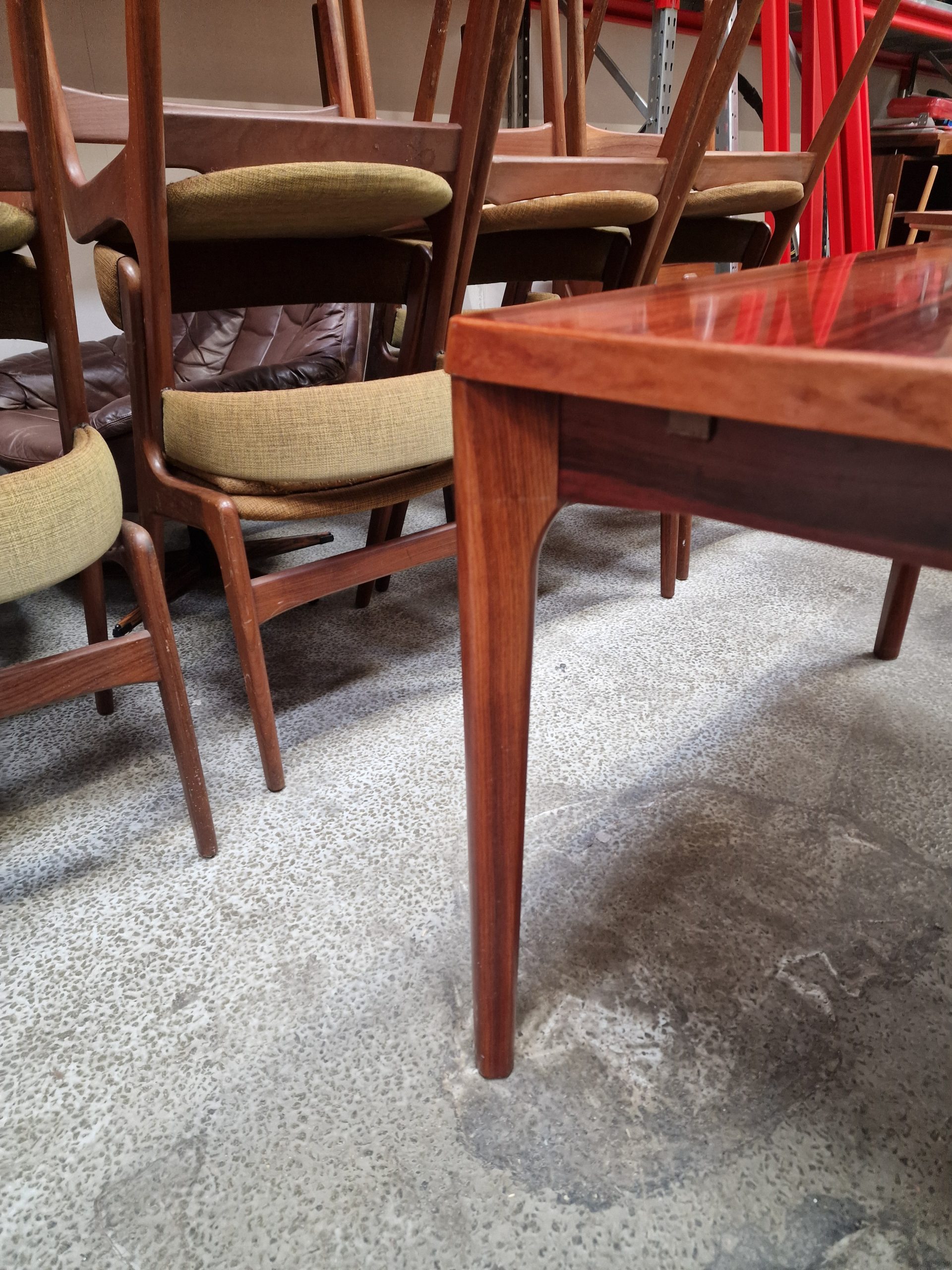 Spisebord med hollandsk udtræk, palisander, Kjærnulf - Image 3