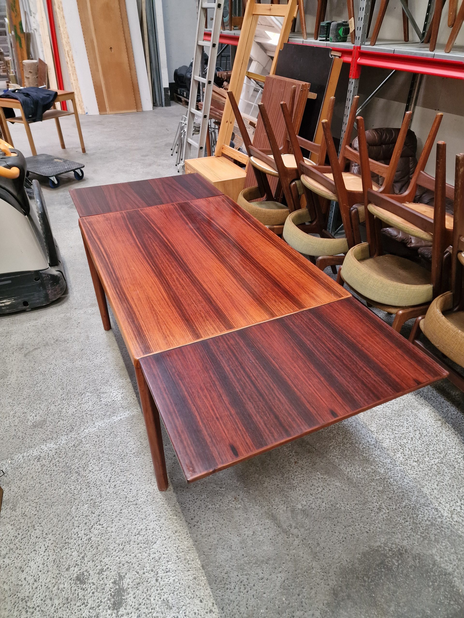 Spisebord med hollandsk udtræk, palisander, Kjærnulf - Image 4