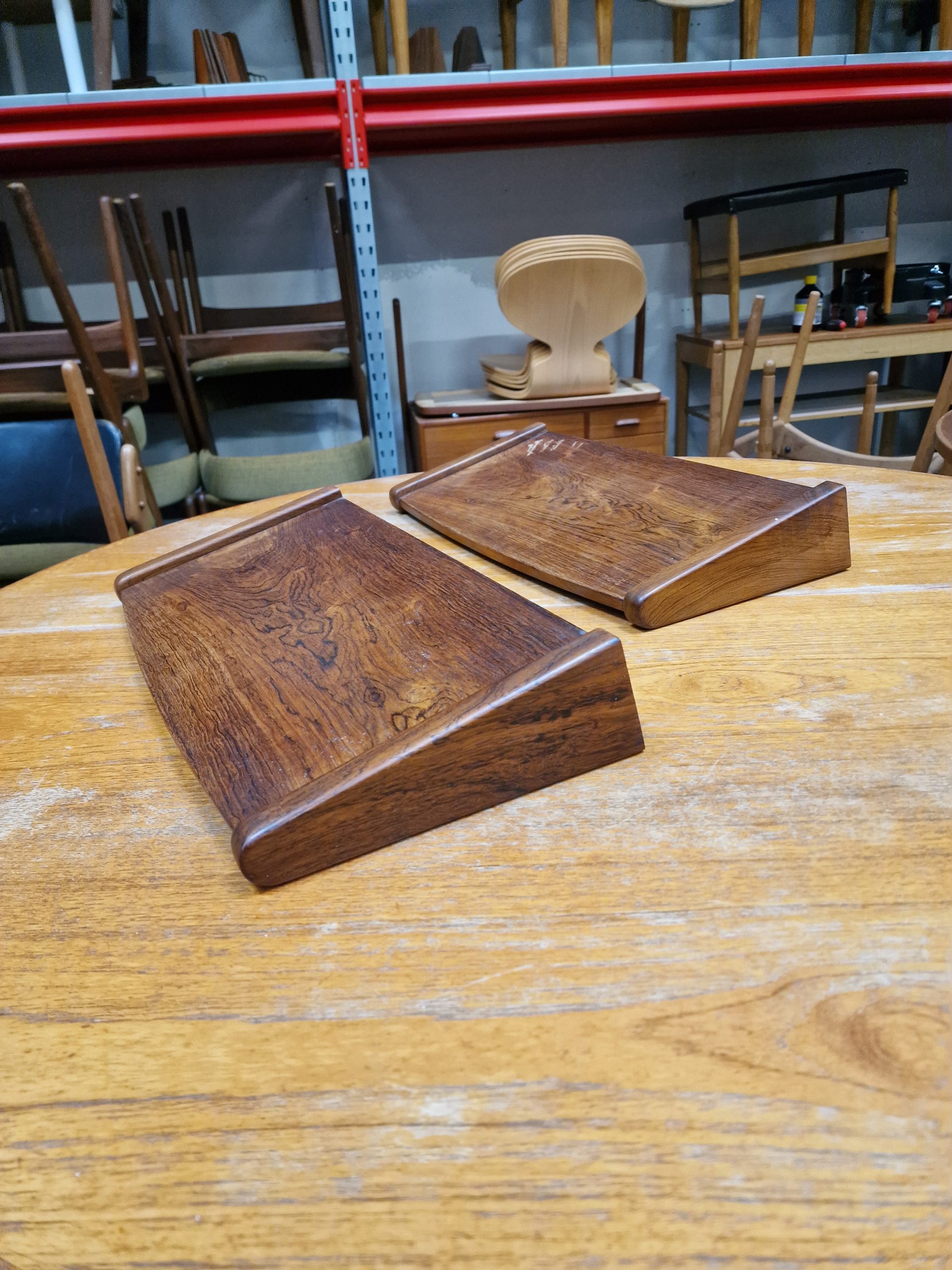 Sæt væghængte natborde i palisander - Image 6