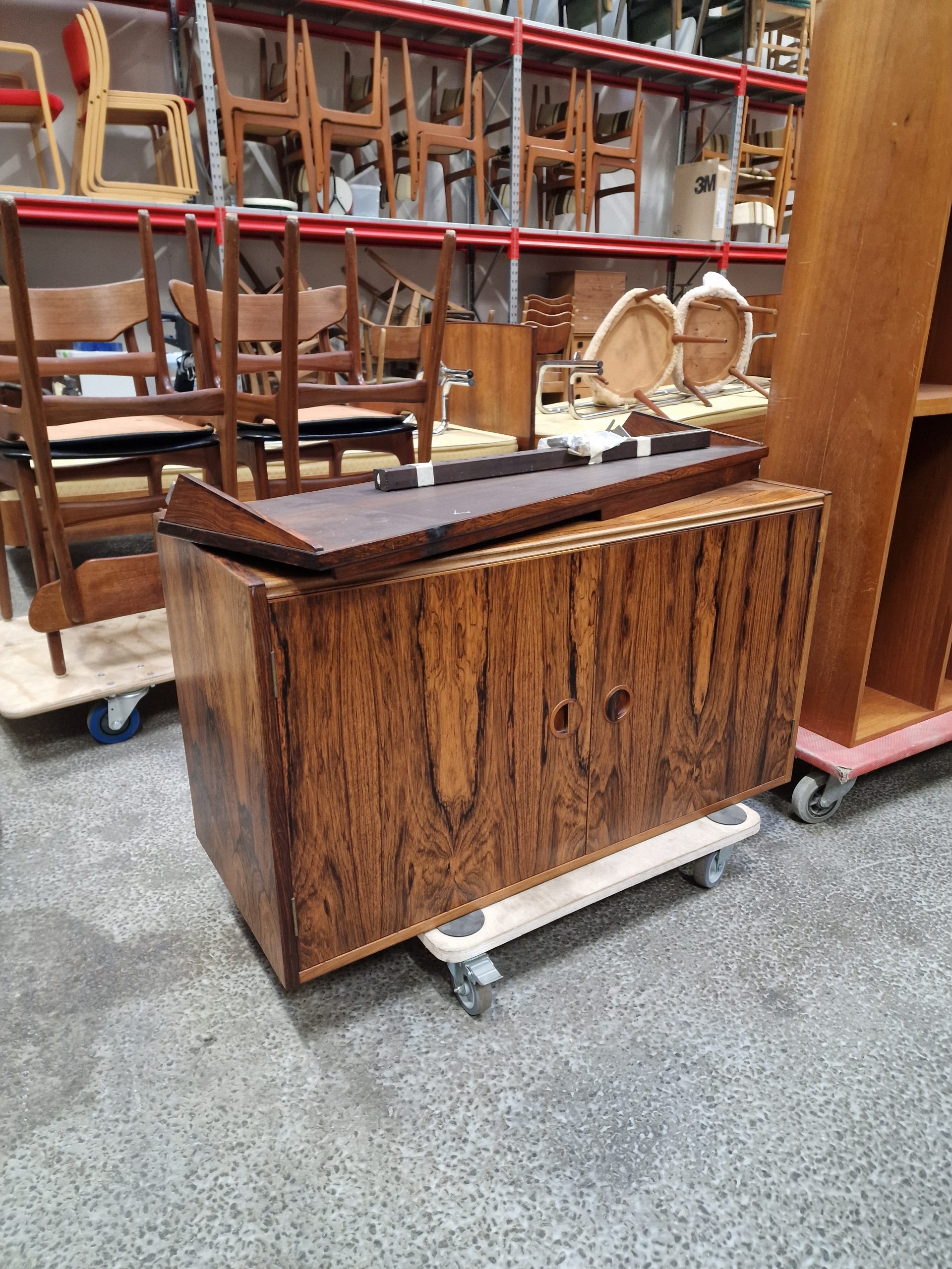 Vangereol, skab og tidshylde, palisander - Image 1