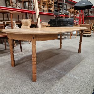 Rundt spisebord, massiv egetræ - Image 2