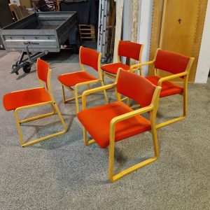 Fem konferencestole, bøgetræ - Image 2