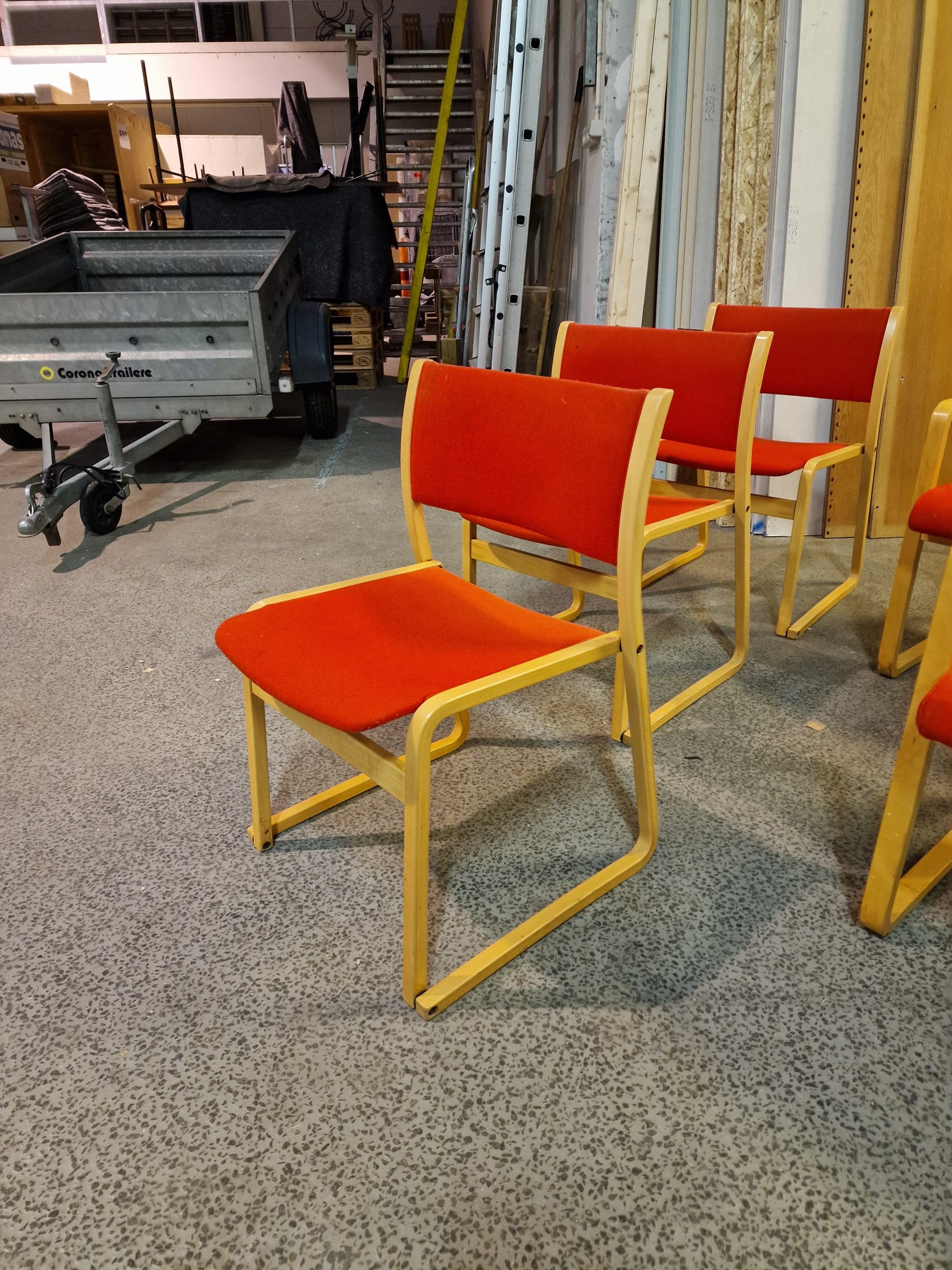 Fem konferencestole, bøgetræ - Image 4