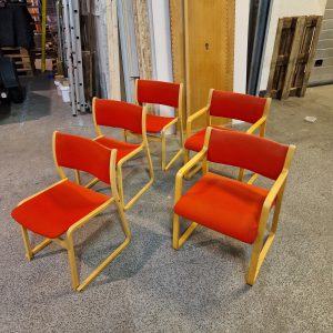 Fem konferencestole, bøgetræ - Image 5