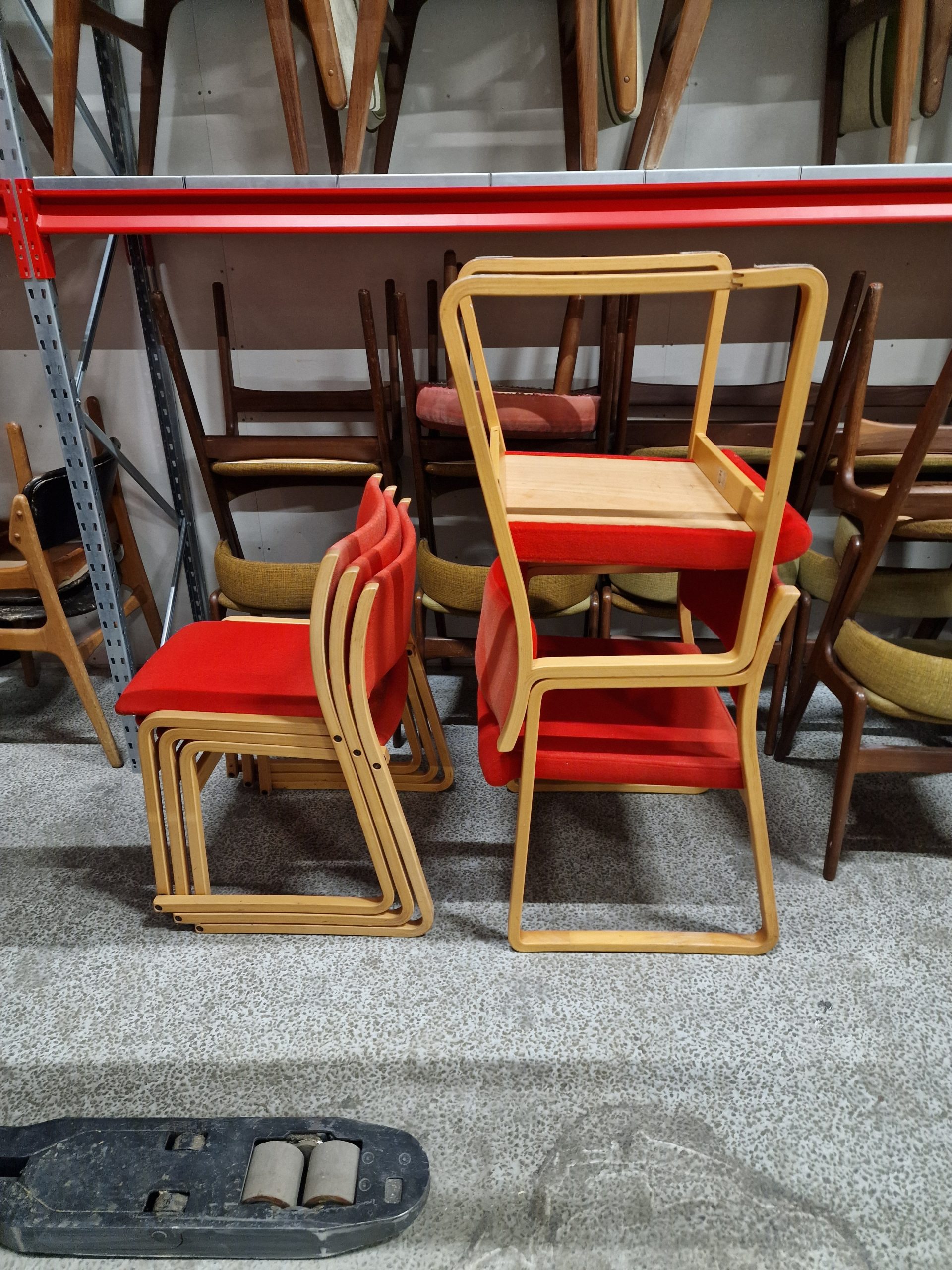 Fem konferencestole, bøgetræ - Image 11