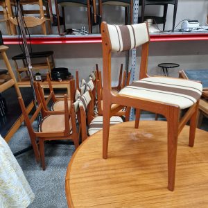 10 spisestole, teak, Erik Buch