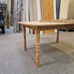 Ovalt spisebord i massiv egetræ med to tillægsplader - Image 3