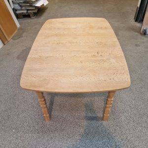 Ovalt spisebord i massiv egetræ med to tillægsplader - Image 5