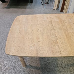 Ovalt spisebord i massiv egetræ med to tillægsplader - Image 9