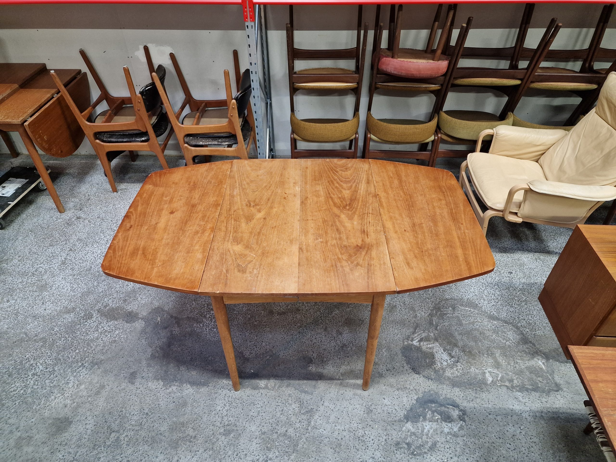 Spisebord med klapper, teak - Image 5