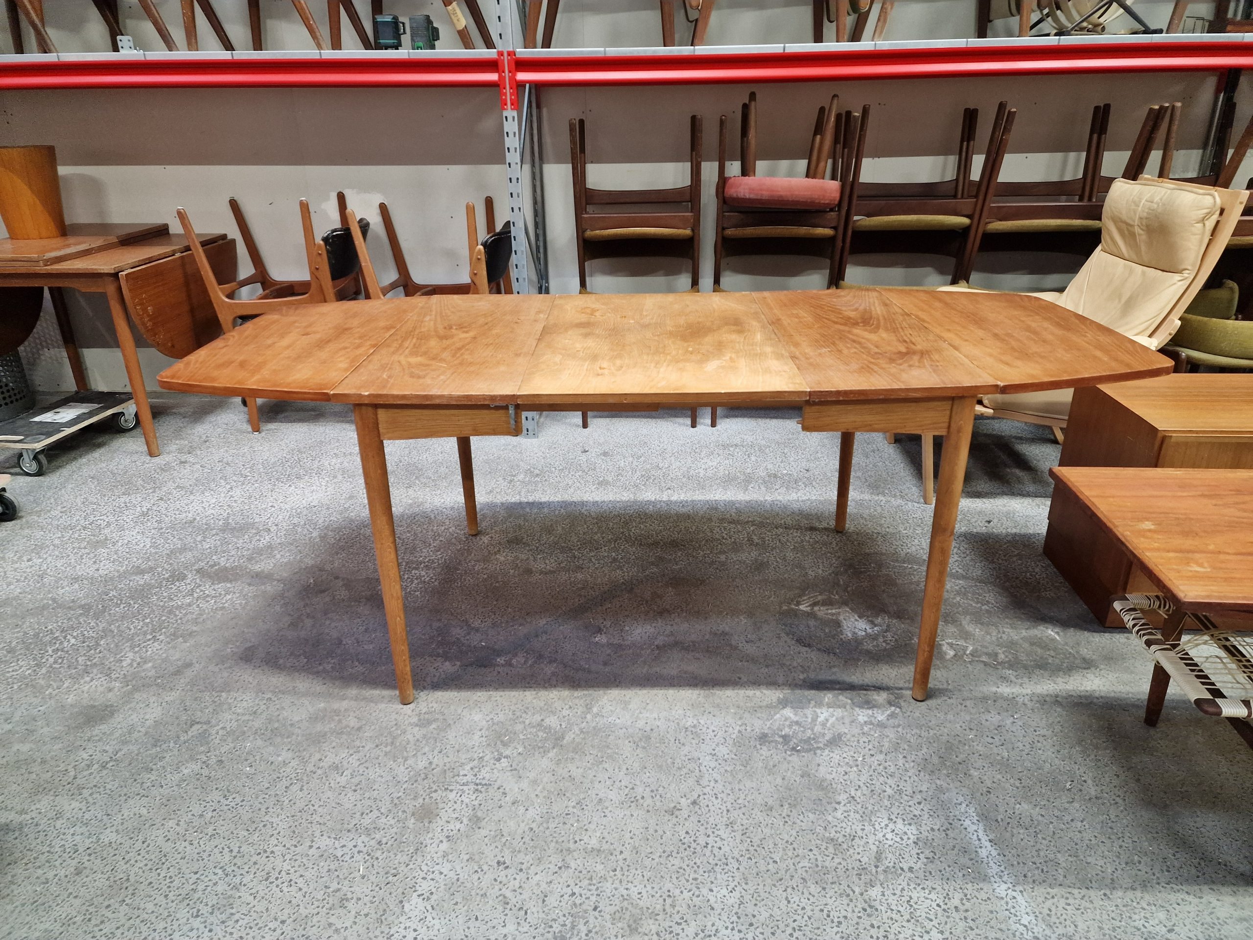 Spisebord med klapper, teak - Image 6