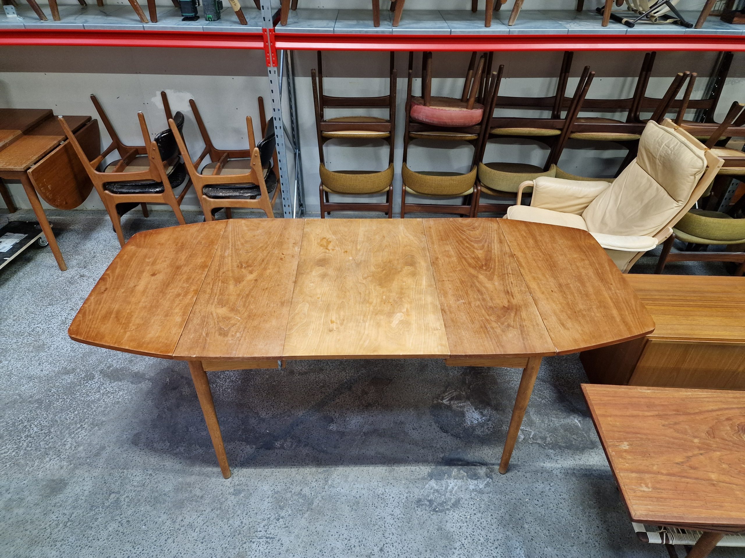 Spisebord med klapper, teak - Image 8