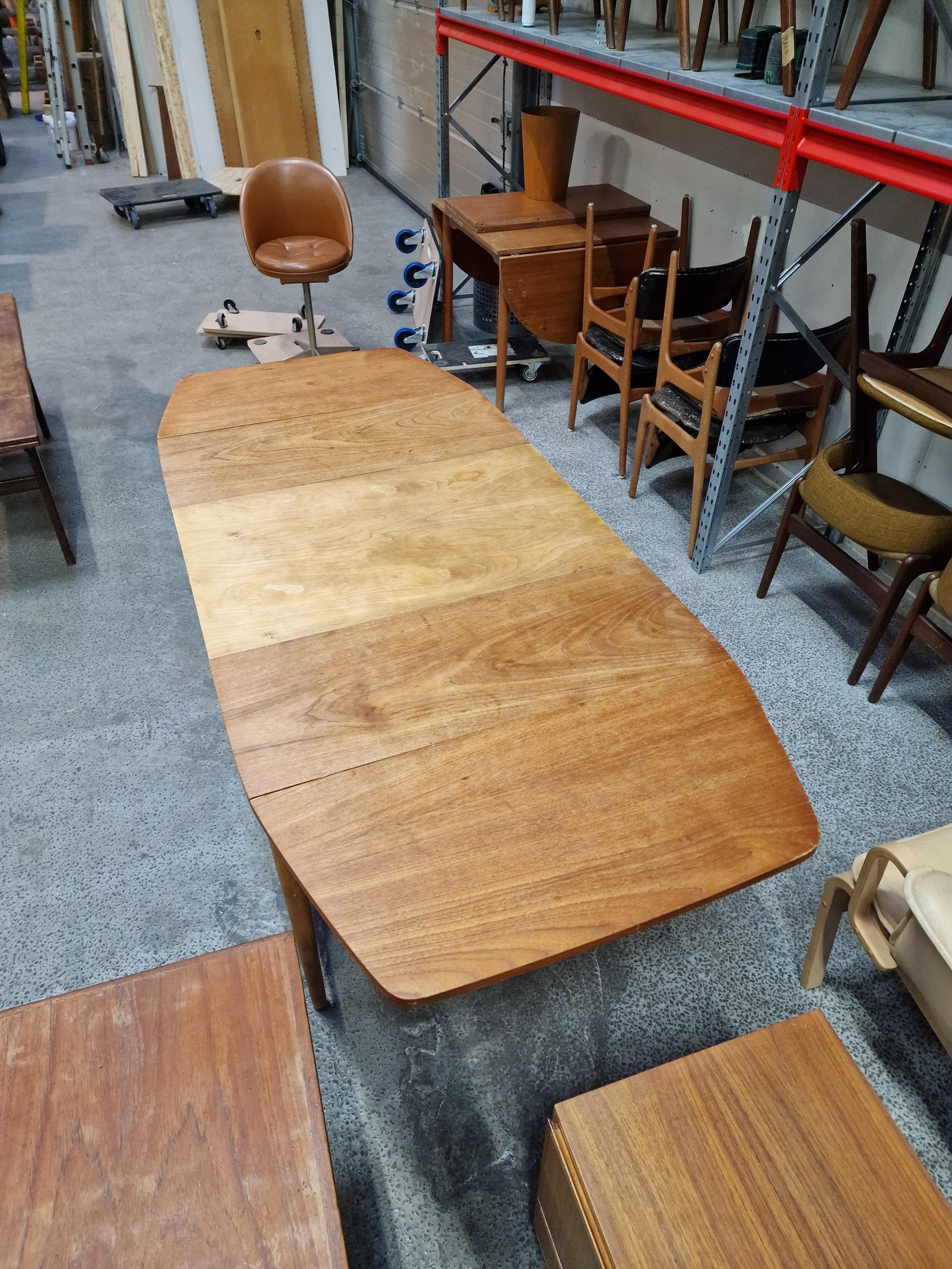 Spisebord med klapper, teak - Image 11