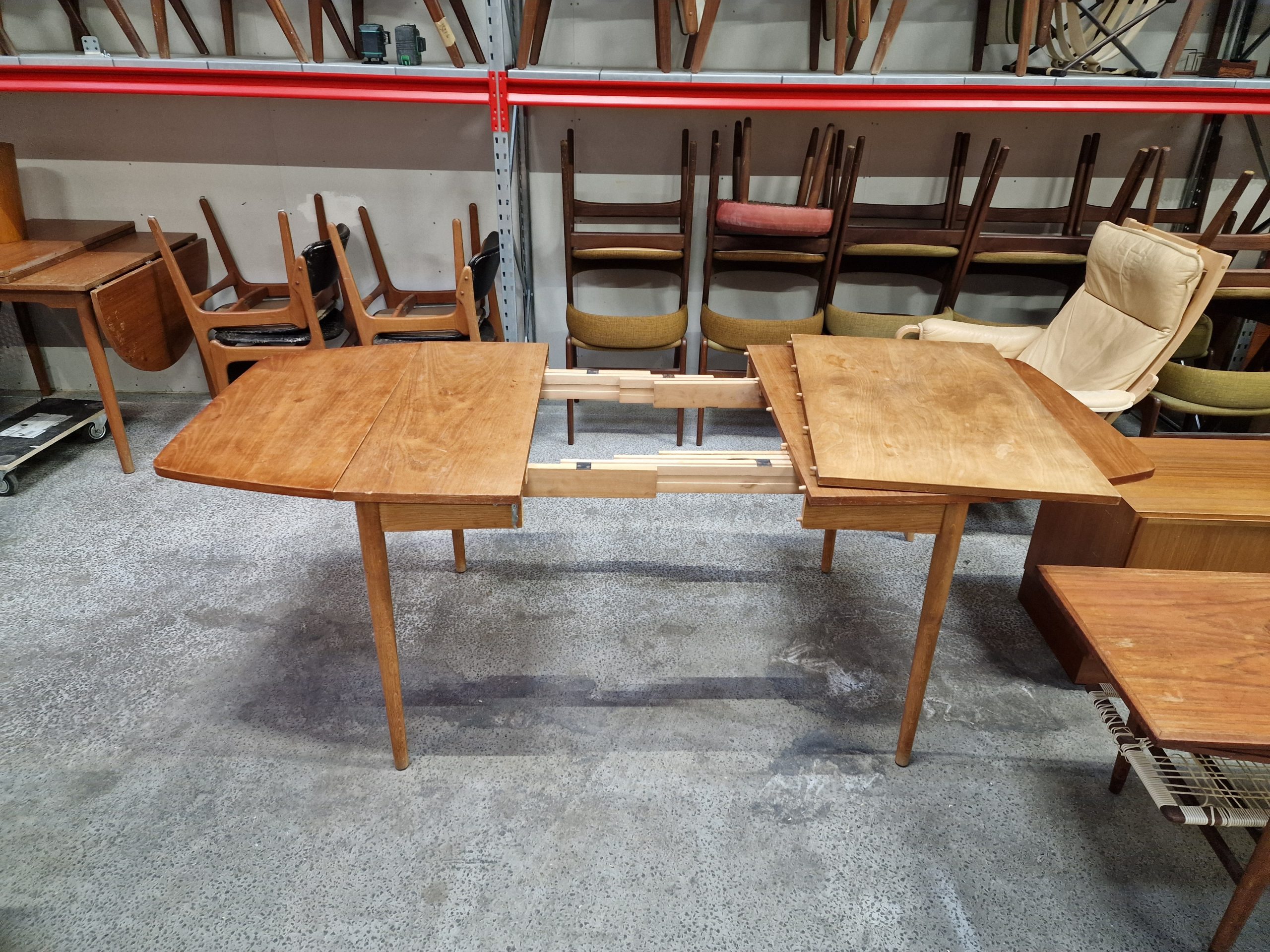 Spisebord med klapper, teak - Image 12