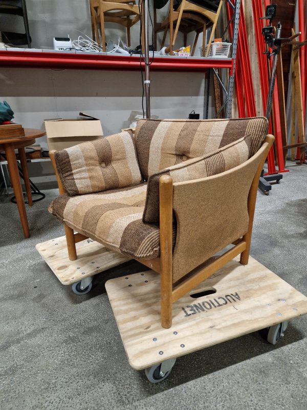 Lænestol, massiv egetræ, Arne Norell