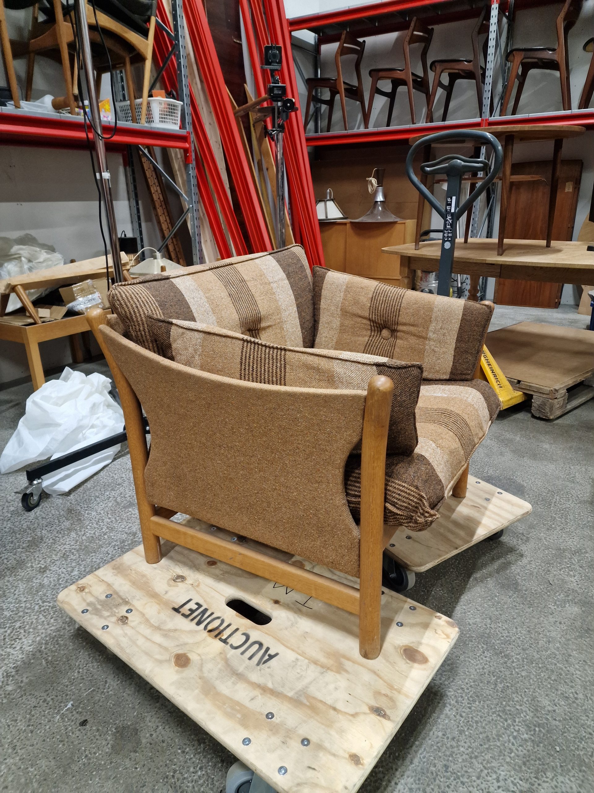 Lænestol, massiv egetræ, Arne Norell - Image 8