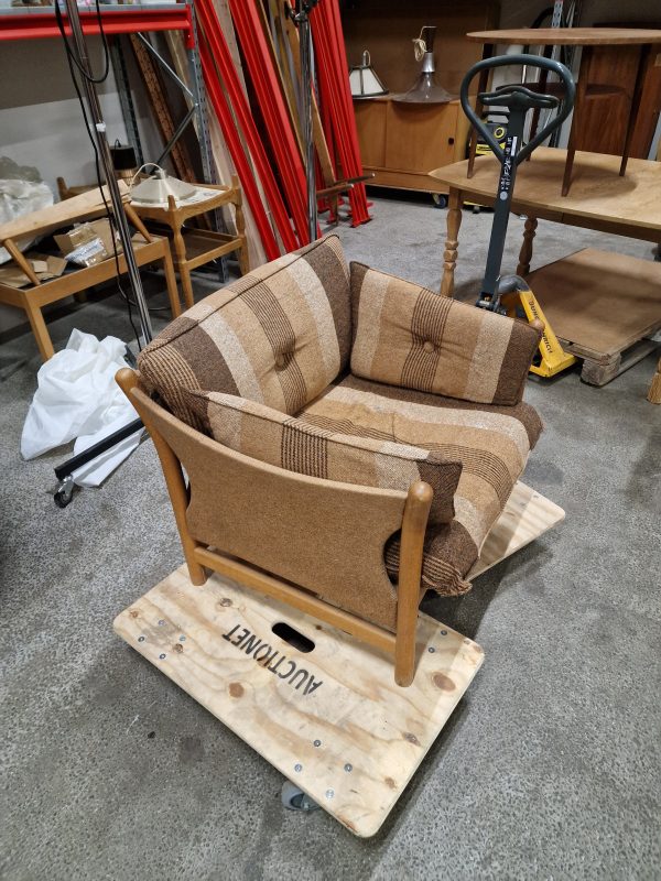 Lænestol, massiv egetræ, Arne Norell