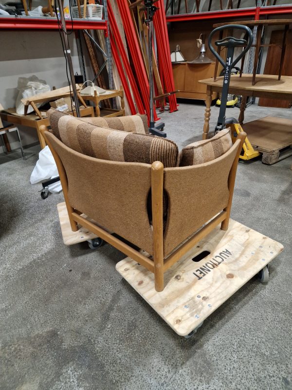 Lænestol, massiv egetræ, Arne Norell