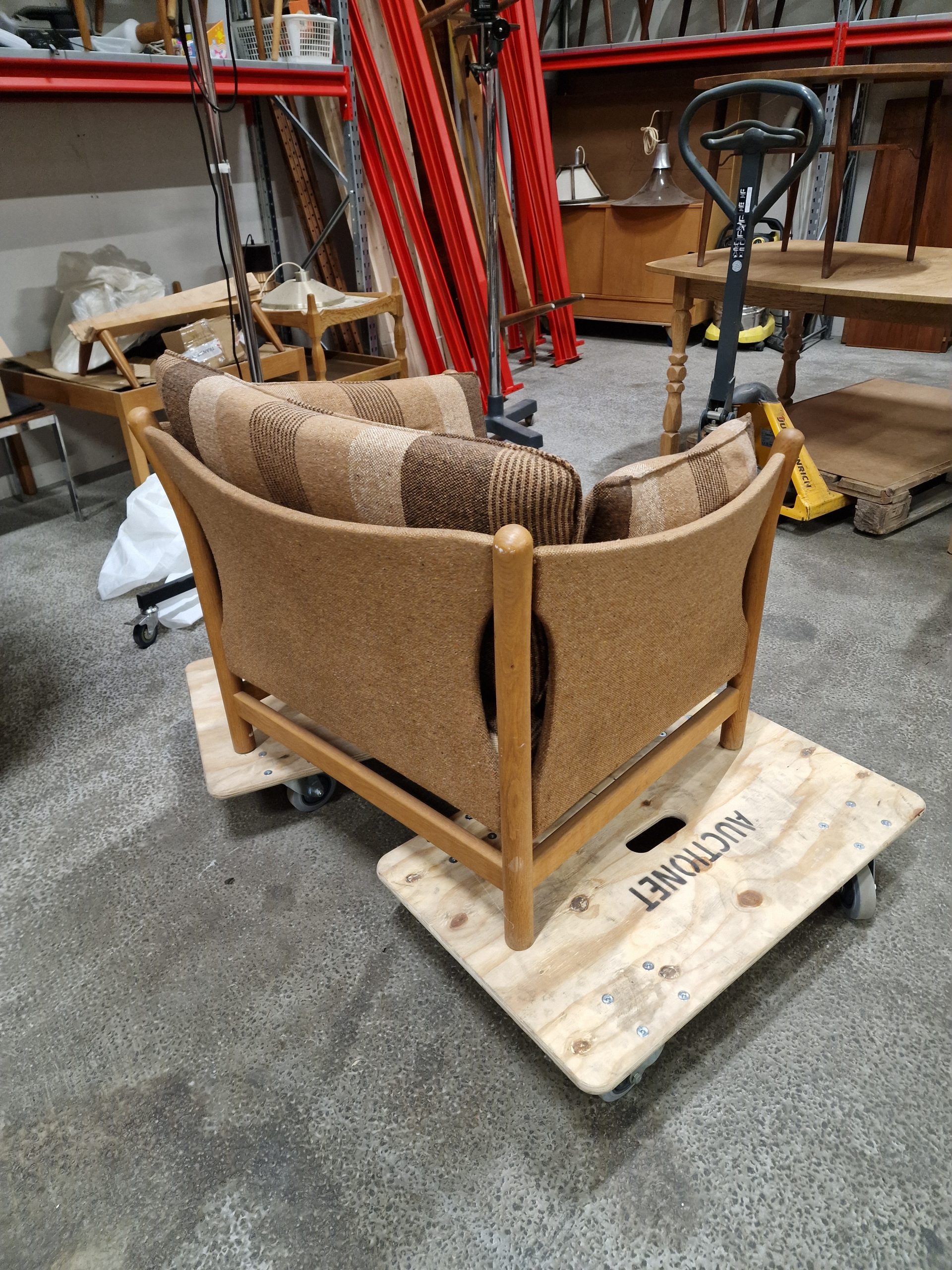 Lænestol, massiv egetræ, Arne Norell - Image 6