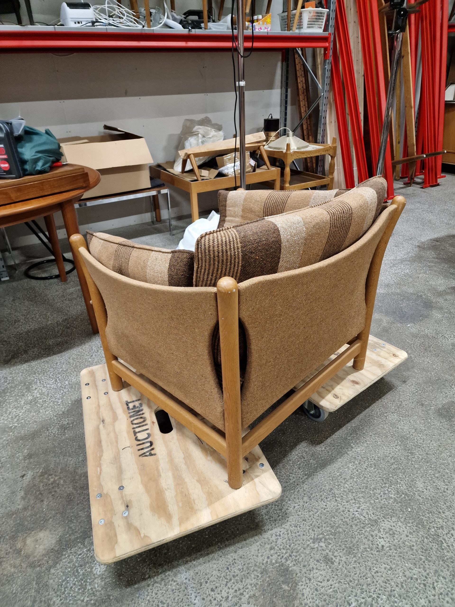 Lænestol, massiv egetræ, Arne Norell - Image 5