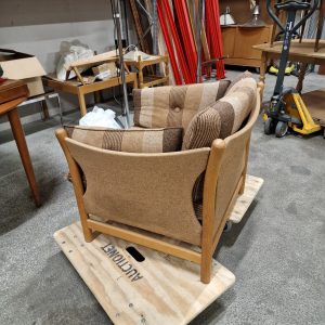 Lænestol, massiv egetræ, Arne Norell - Image 4