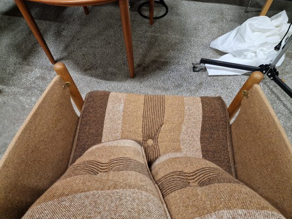 Lænestol, massiv egetræ, Arne Norell