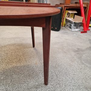 Rundt spisebord i teak med to tillægsplader - Image 3