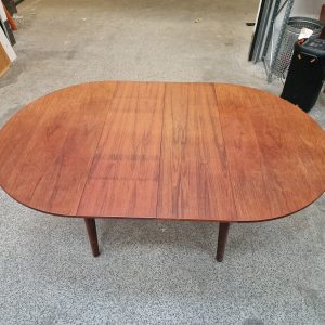 Rundt spisebord i teak med to tillægsplader - Image 7