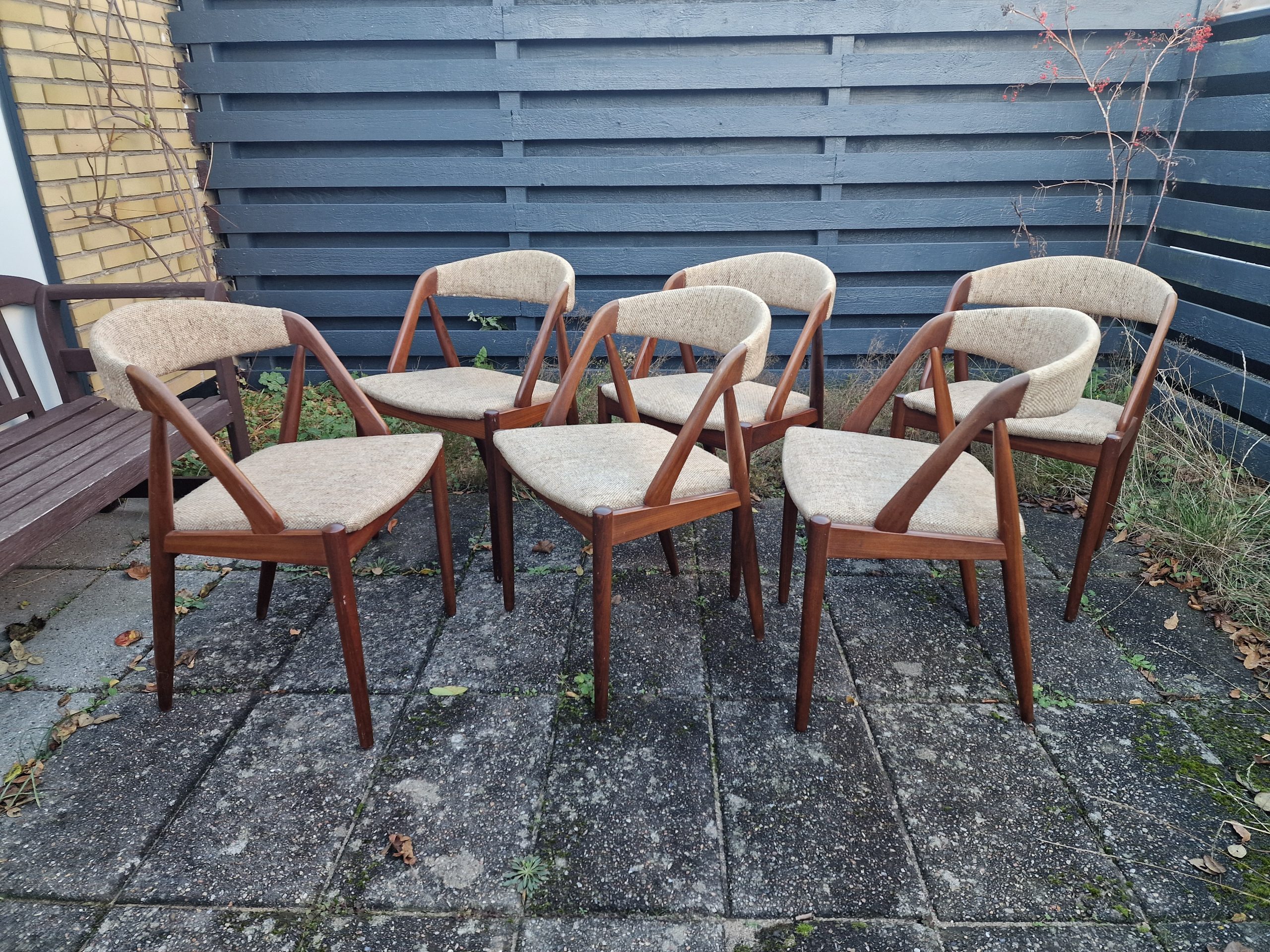 6 stk spisestole i massiv teak, Kai Kristiansen, model 31 - Image 1