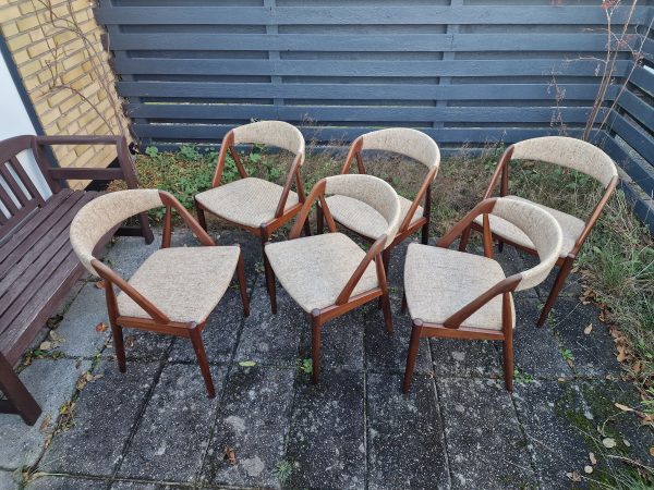 6 stk spisestole i massiv teak, Kai Kristiansen, model 31
