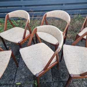 6 stk spisestole i massiv teak, Kai Kristiansen, model 31 - Image 5