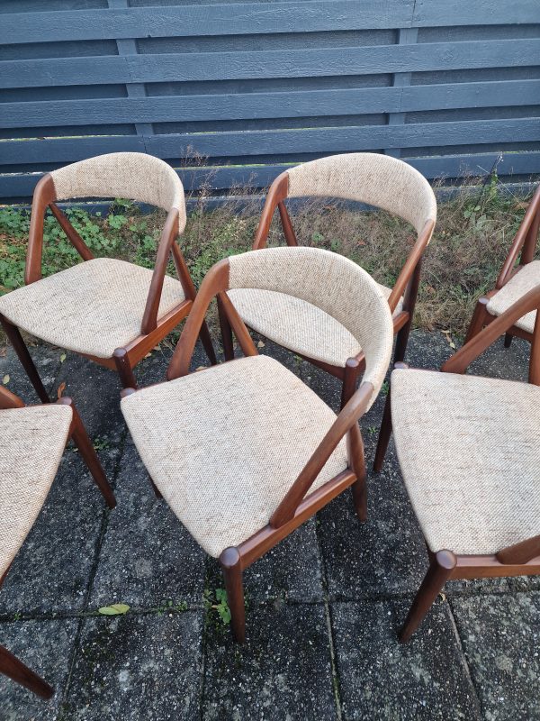6 stk spisestole i massiv teak, Kai Kristiansen, model 31
