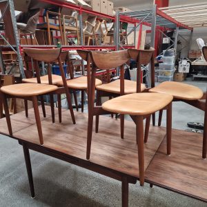 Seks spisestole, Harry Østergaard, palisander - Image 3