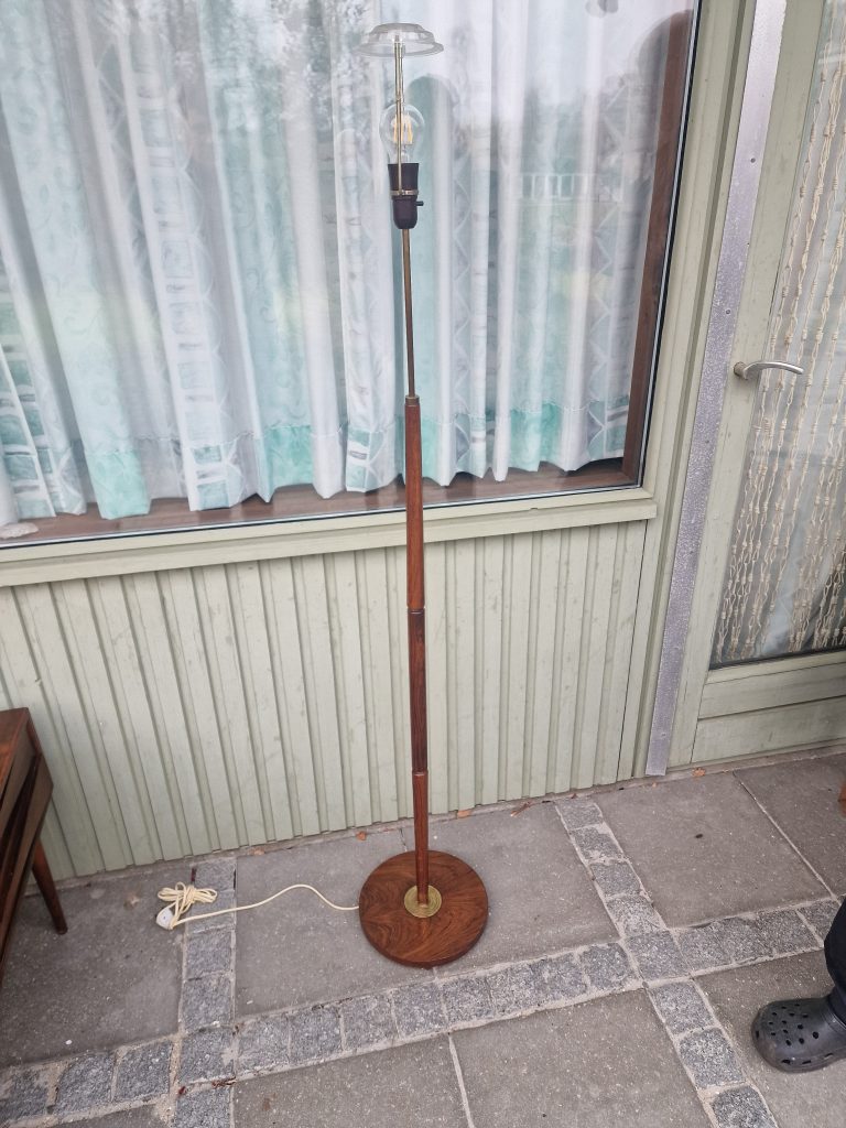 Standerlampe, massiv palisander