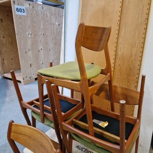 Seks spisestole i massiv teak, P.E. Jørgensen, Farsø Stolefabrik - Image 4