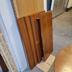 Rundt spisebord i teak med 4 tillægsplader - Image 2