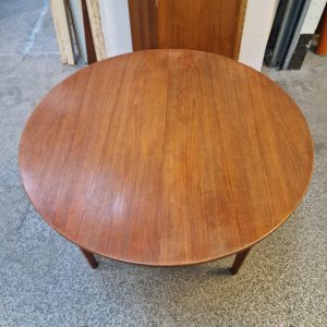 Rundt spisebord i teak med 4 tillægsplader - Image 7