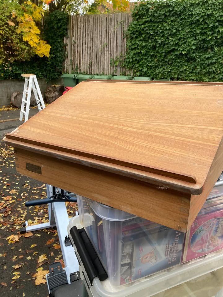 Trip Trap Skrivepult, teak, væghængt