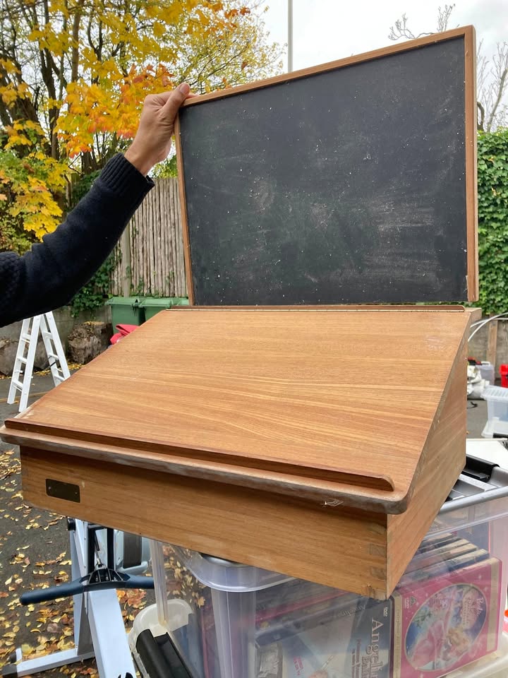 Trip Trap Skrivepult, teak, væghængt