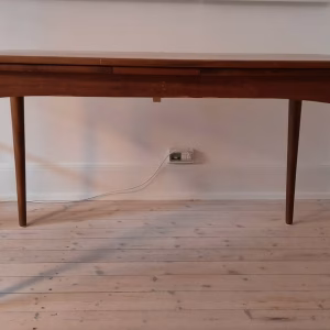 Spisebord i teak med hollandsk udtræk, bådformet - Image 1