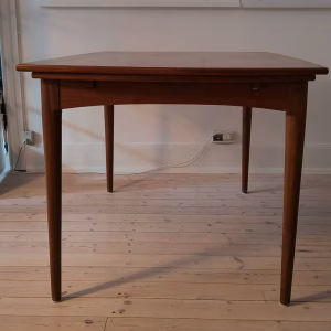 Spisebord i teak med hollandsk udtræk, bådformet - Image 7