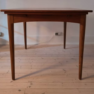 Spisebord i teak med hollandsk udtræk, bådformet - Image 5